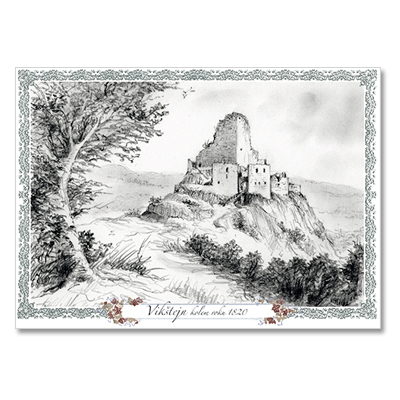 DP028_Vikstejn_1 Dávné pohledy na hrady a zámky: Vikštejn - kolem roku 1820