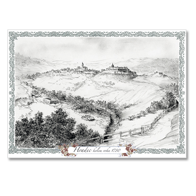DP032 Dávné pohledy na hrady a zámky: Hradec - kolem roku 1780