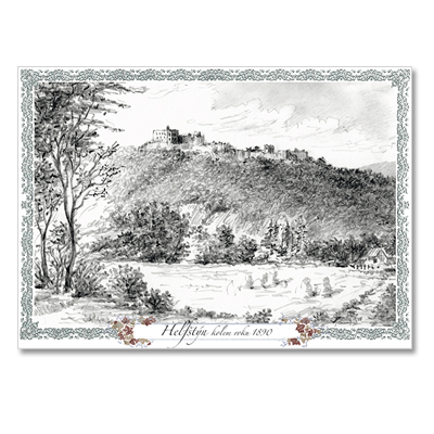 DP033 Dávné pohledy na hrady a zámky: Helfštýn - kolem roku 1890