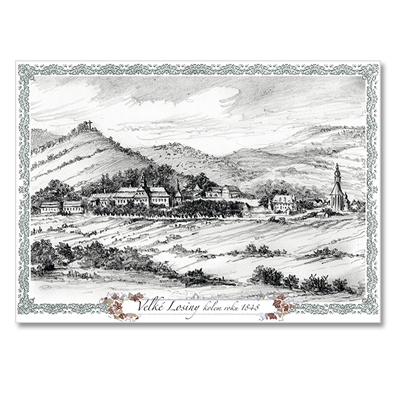 DP036 Dávné pohledy na hrady a zámky: Velké Losiny - kolem roku 1848