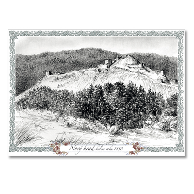 DP038 Dávné pohledy na hrady a zámky: Nový hrad - kolem roku 1830