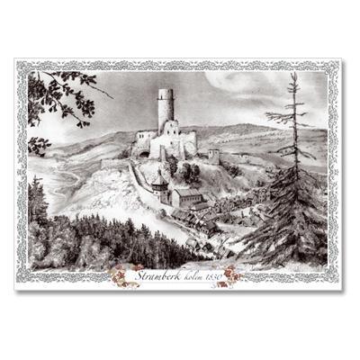 dp002 Dávné pohledy na hrady a zámky: Štramberk - kolem roku 1830