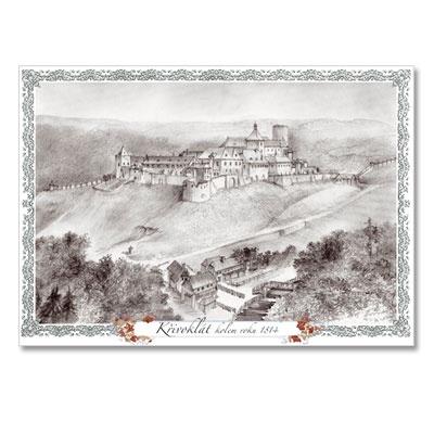 dp100 Dávné pohledy na hrady a zámky: Křivoklát - kolem roku 1814